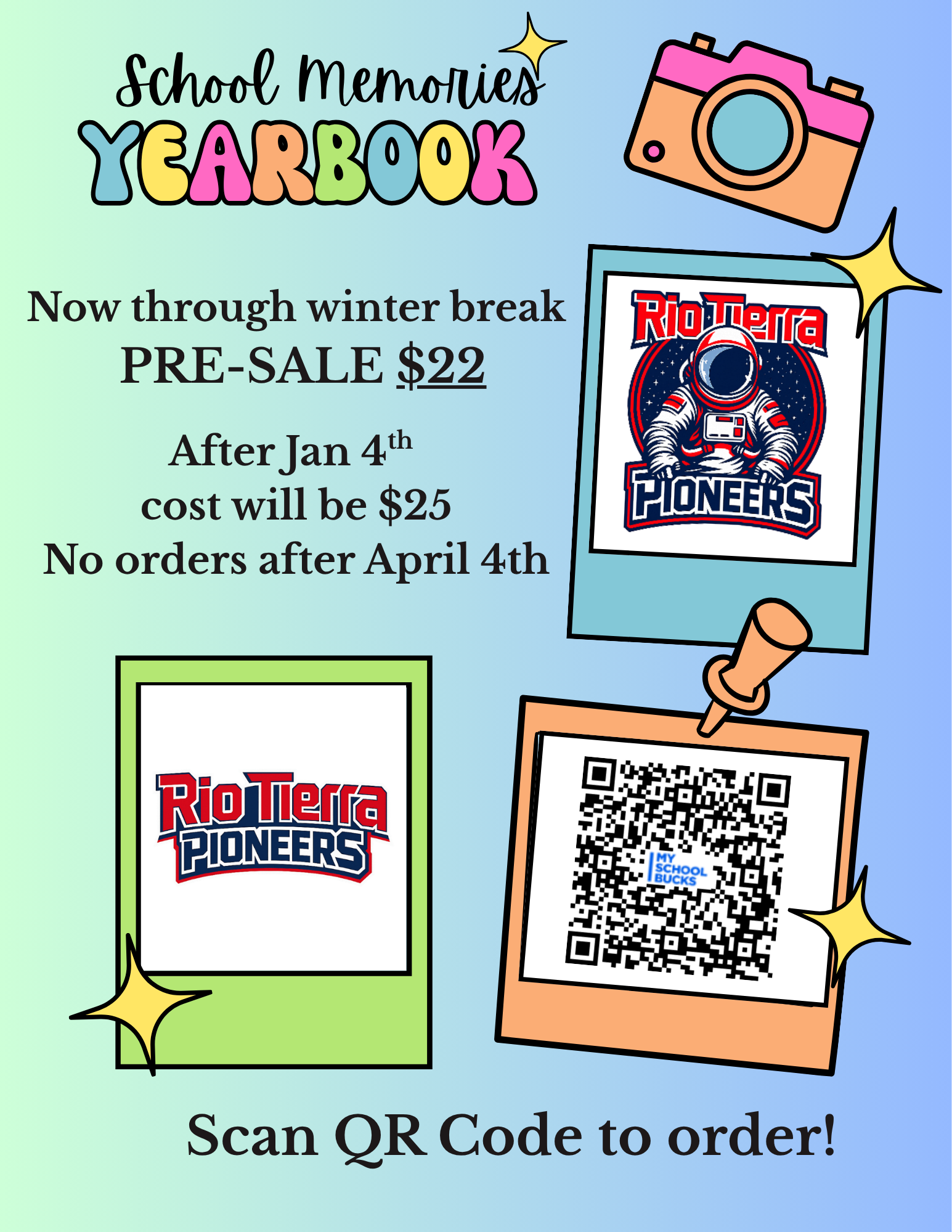 Flyer for ordering a 2026/2027 Yearbook