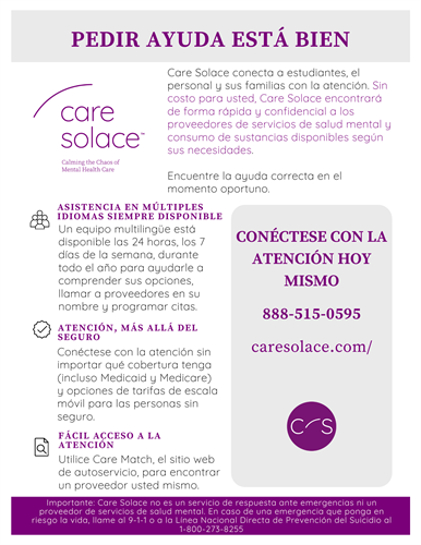 Care Solace info Spanish