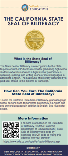 State Seal of Biliteracy information